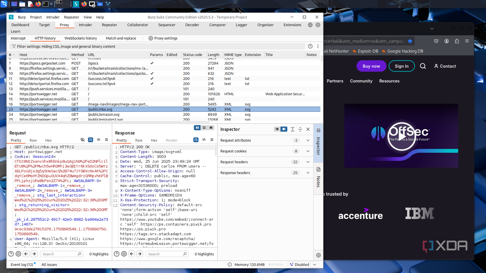 burp suite screenshot