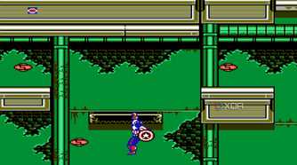 Screenshot from the NES game Captain America and the Avengers.