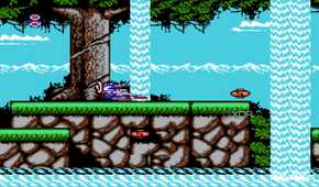 Screenshot from the NES game Captain America and the Avengers.