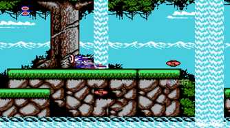 Screenshot from the NES game Captain America and the Avengers.