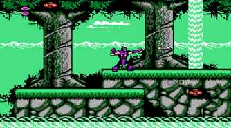Screenshot from the NES game Captain America and the Avengers.
