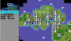 A screenshot from the 1991 game Civilization.