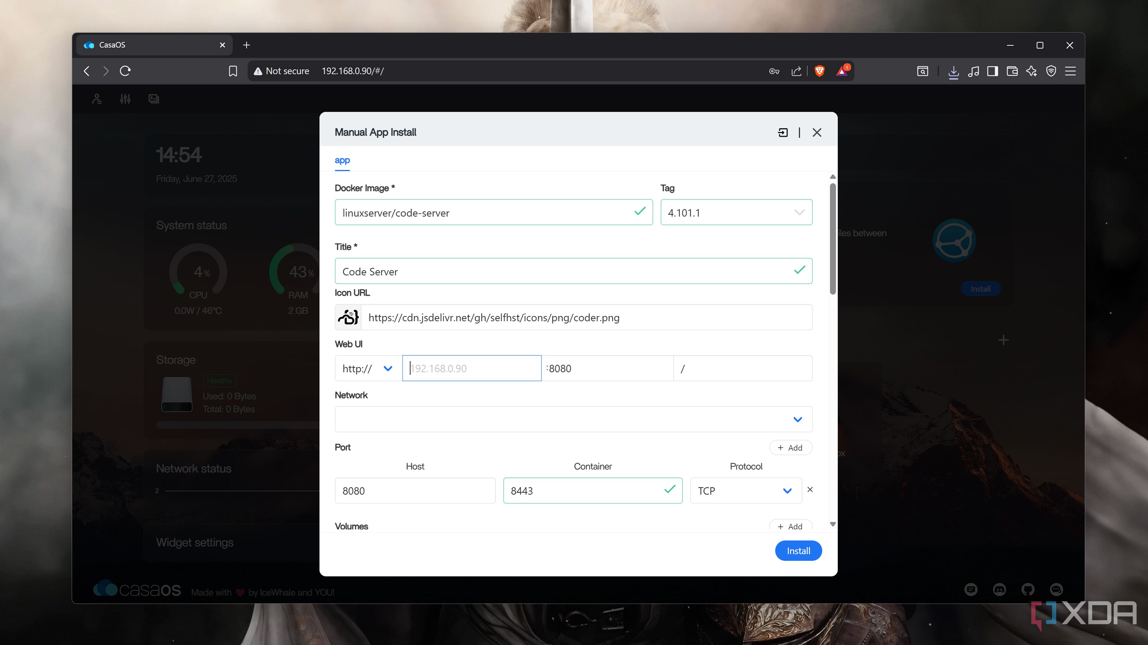 Installing Code-Server on CasaOS