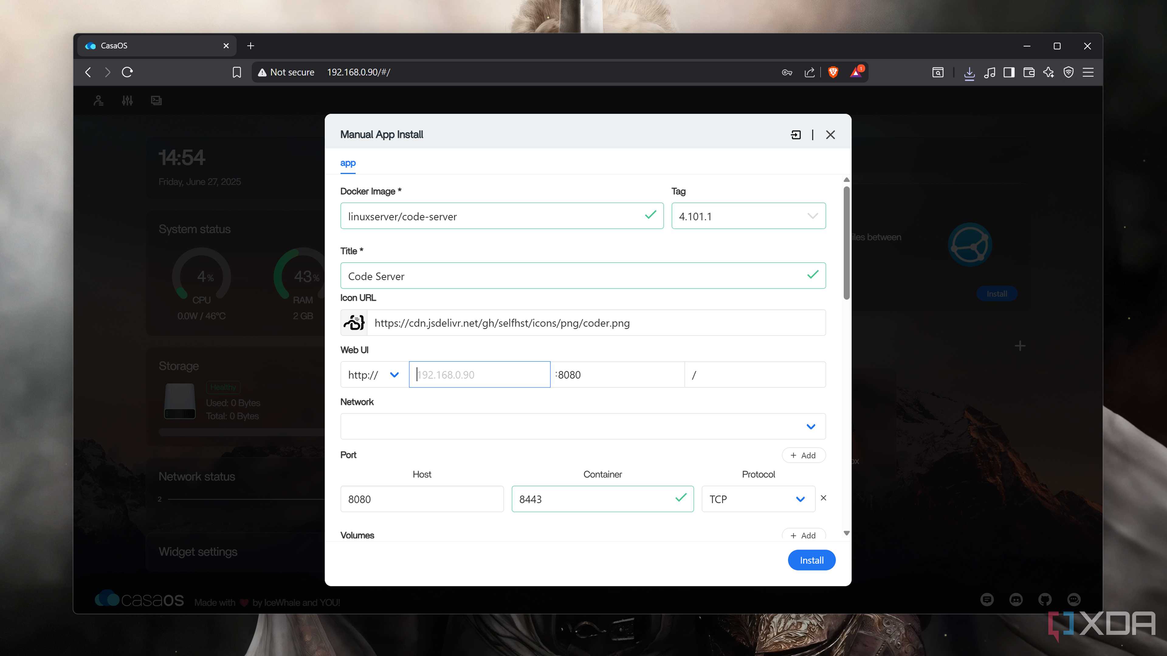 Installing Code-Server on CasaOS