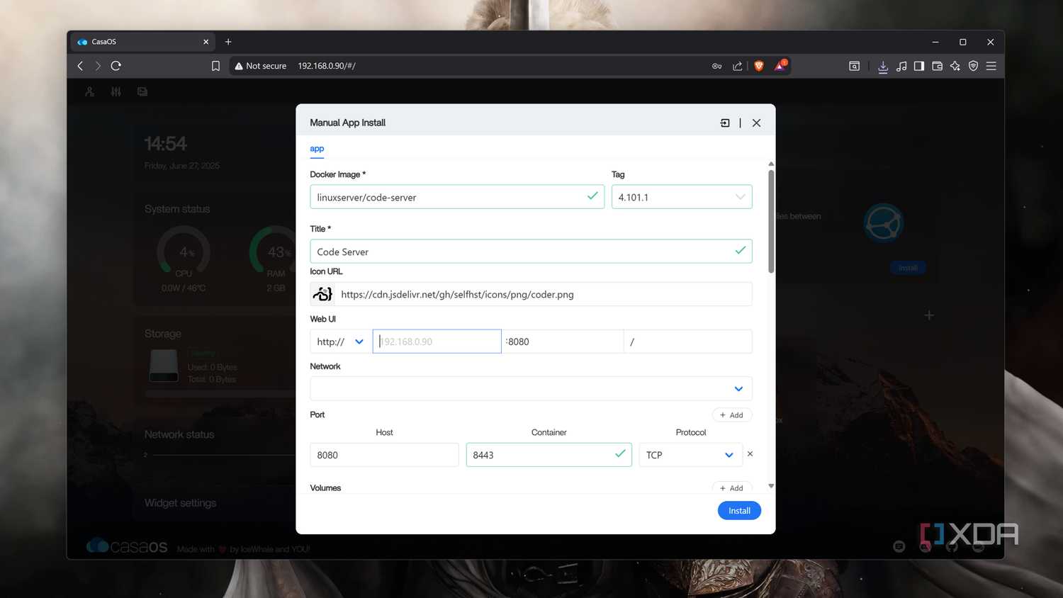 Installing Code-Server on CasaOS