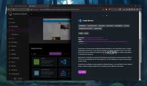 The Code-Server page on Cosmos