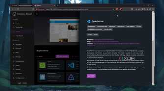 The Code-Server page on Cosmos