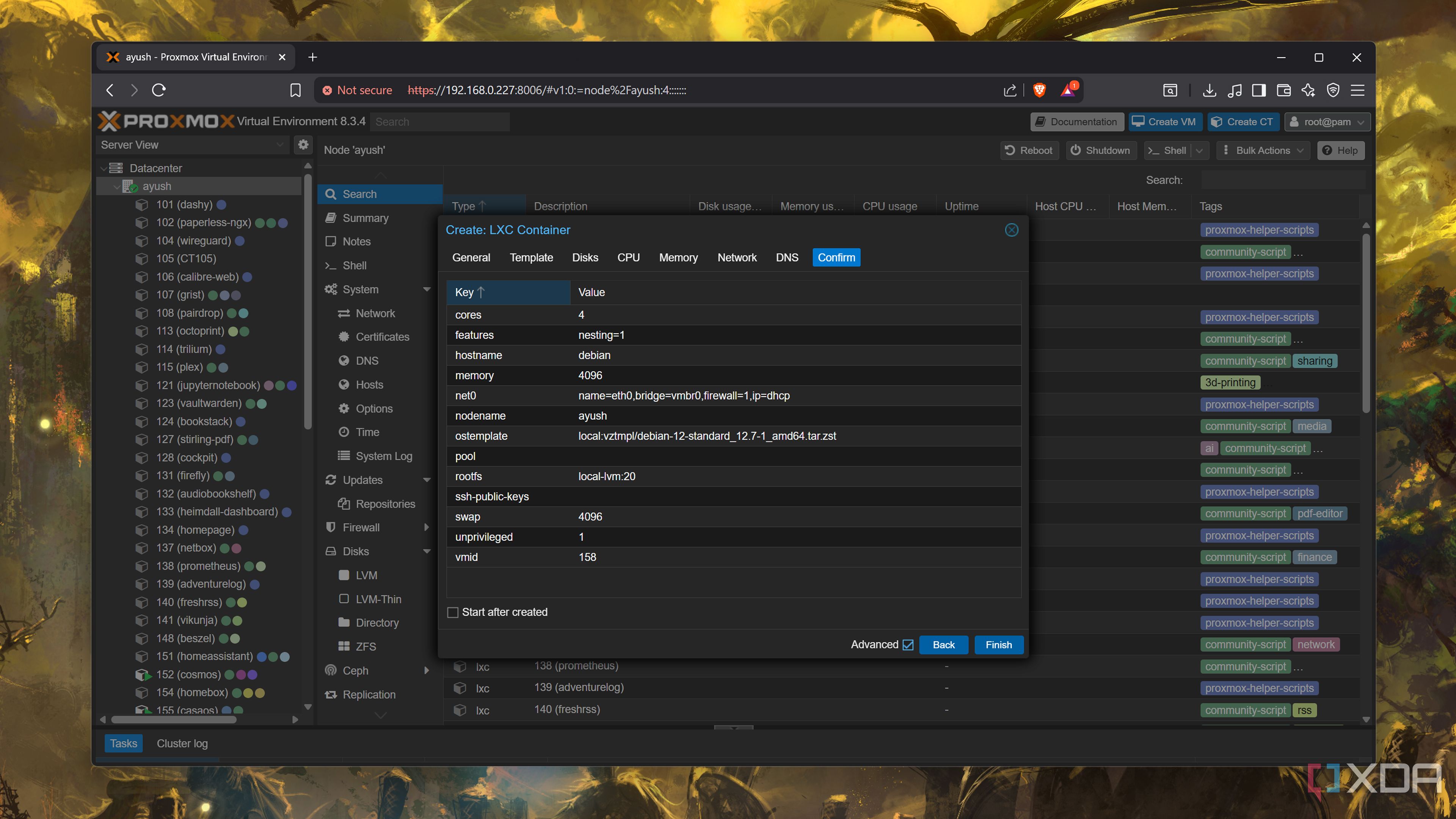 Creating an LXC for Code-Server