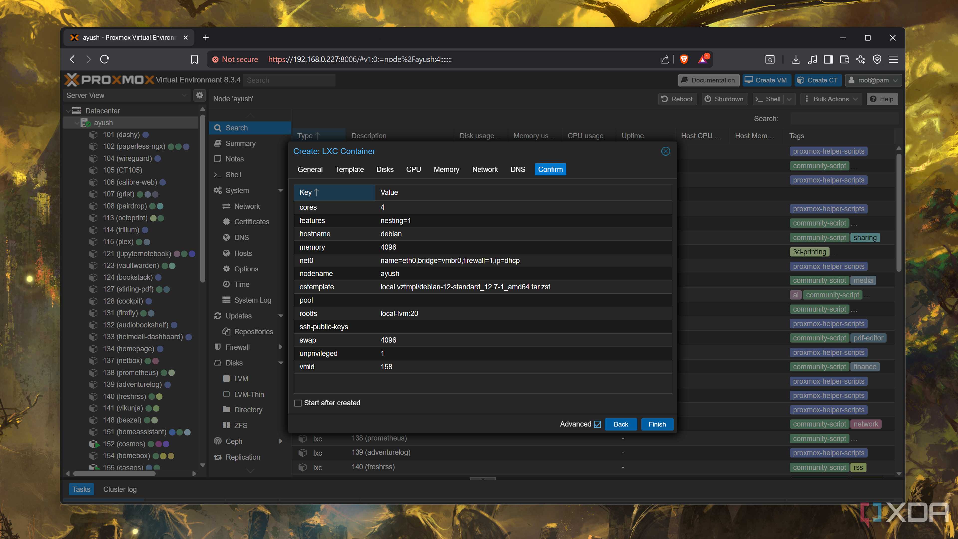 Creating an LXC for Code-Server