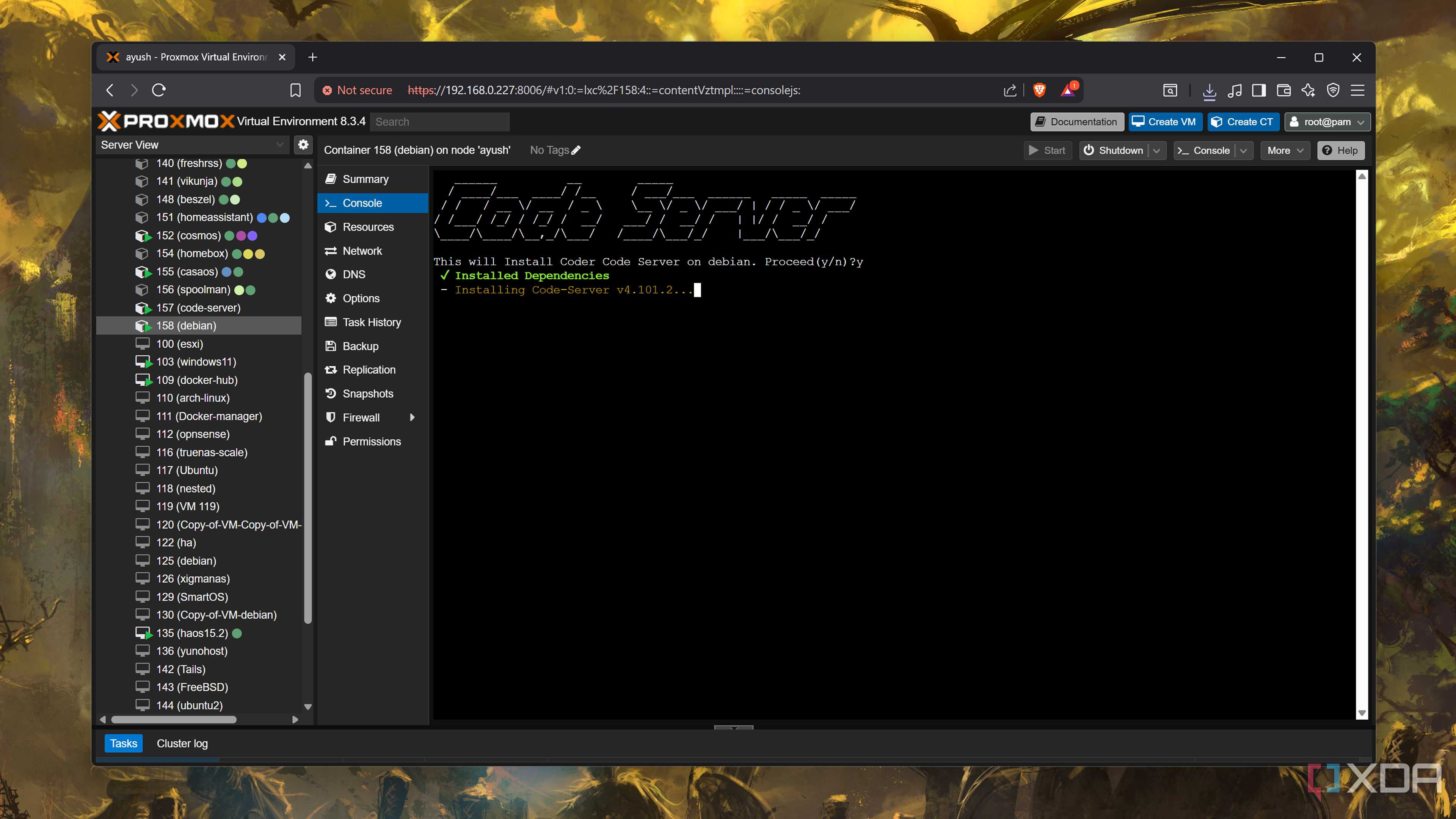 Installing Code-Server on an LXC