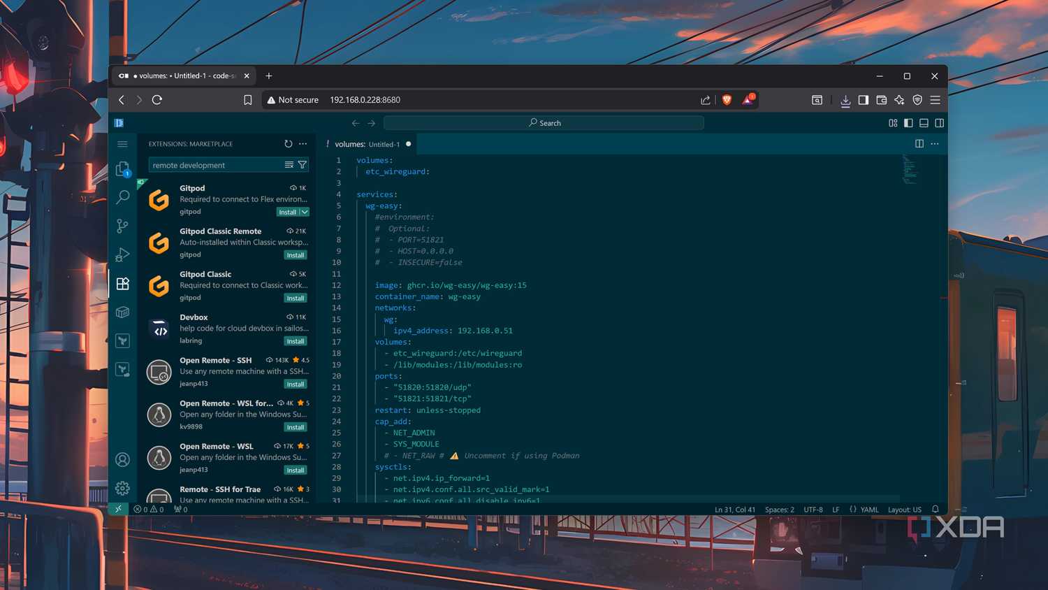 Downloading some extensions in Code Server