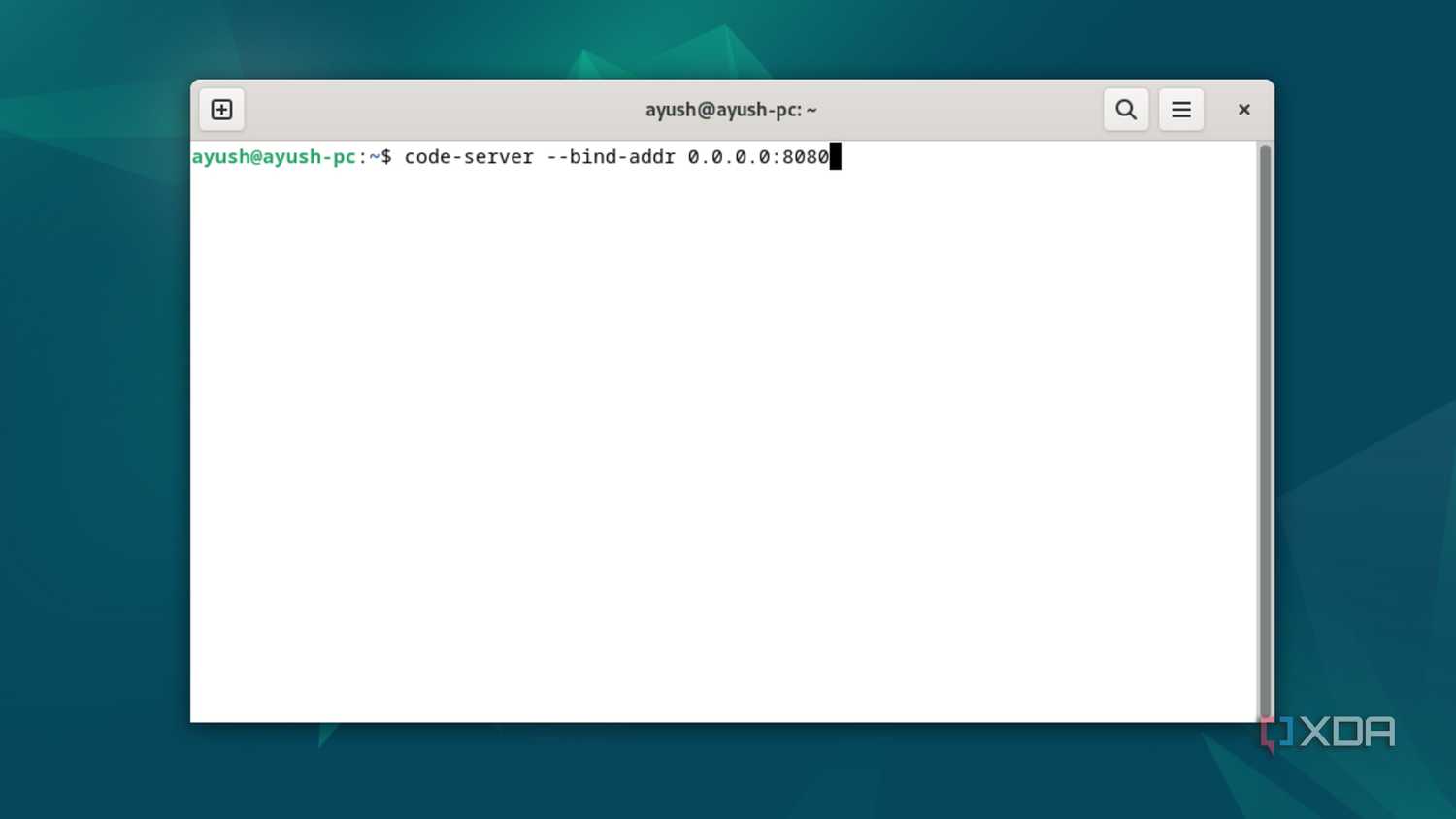 Binding Code-Server to an IPv4 address