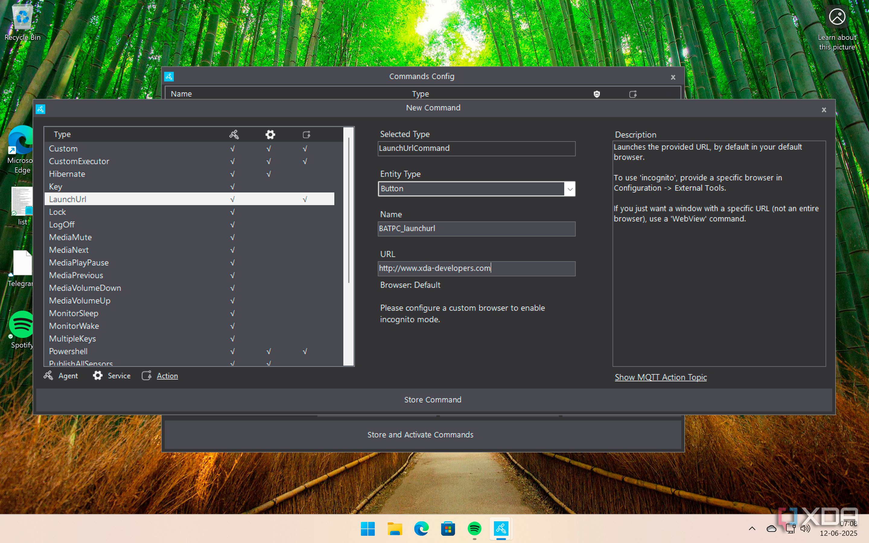 Command to open a URL in HASS.Agent