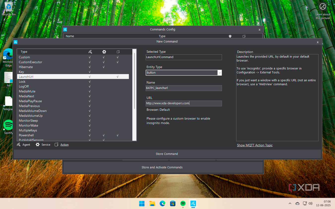 Command to open a URL in HASS.Agent