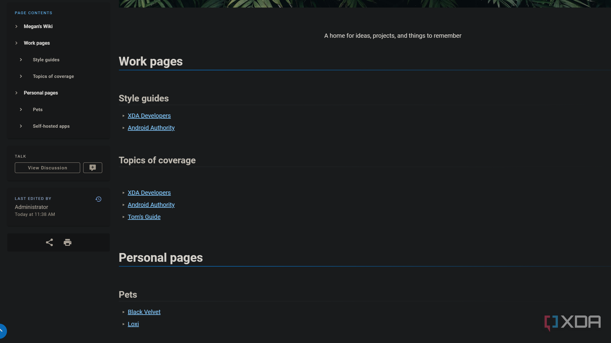 I self-hosted a personal wiki with Markdown and search support