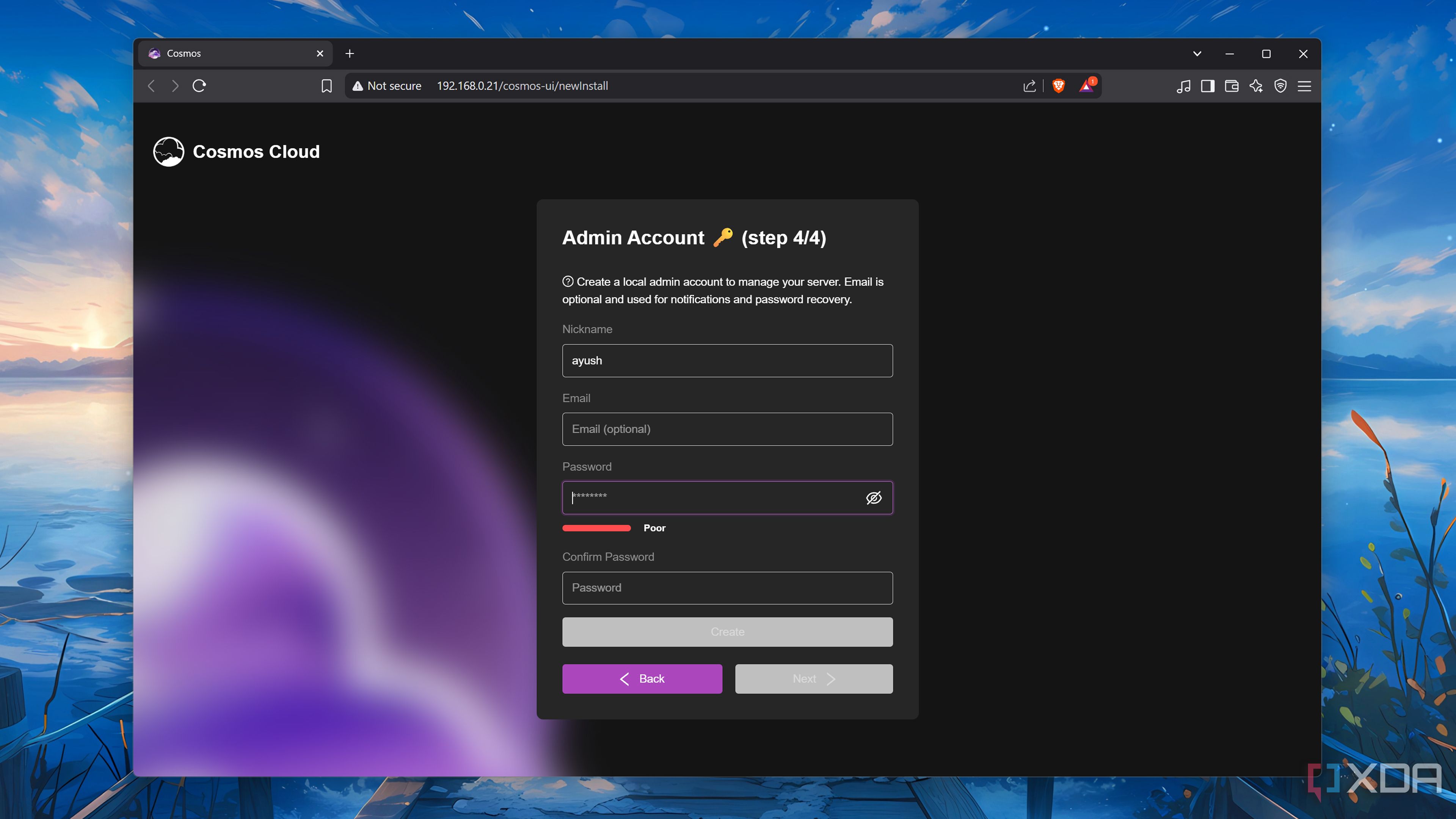 Running a Cosmos container on Proxmox