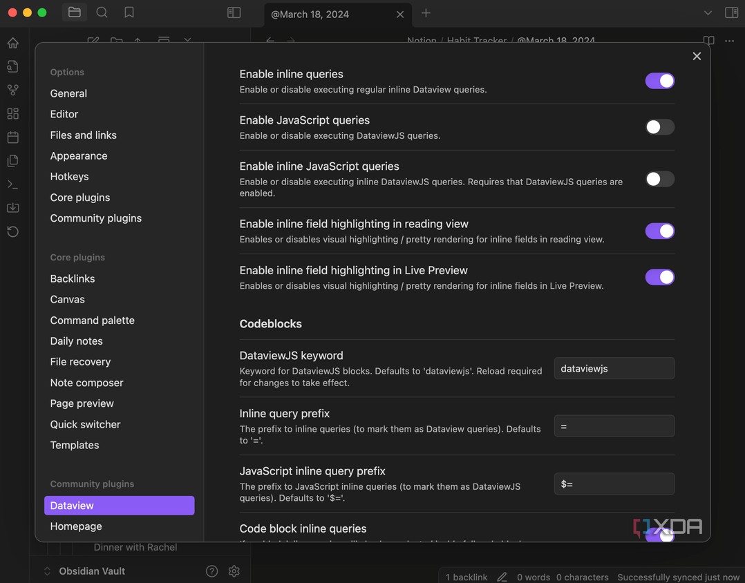 Data. View Setting I used Obsidian's dataview plugin to turn it into a live dashboard, and ...