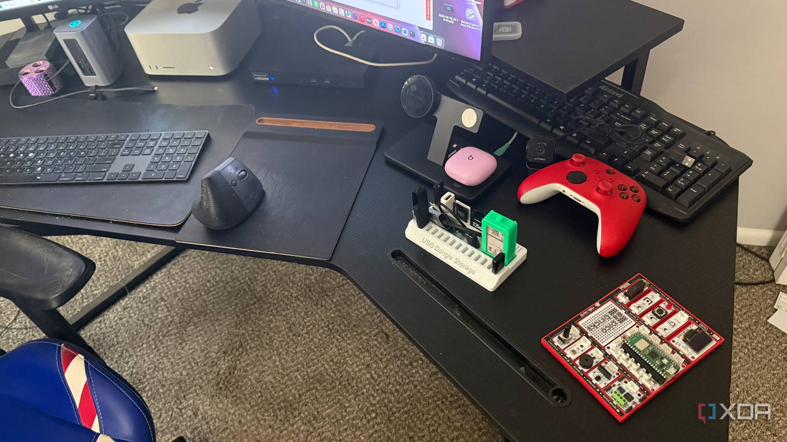 Desk after printing USB organizer