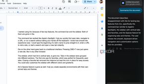 Screenshot showing Dia chatbot