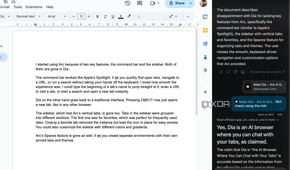 Screenshot showing Dia chatbot