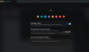 Screenshot showing Dia customization options