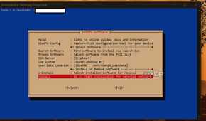 screenshot of dietpi commencing file browser install