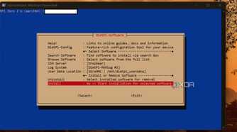 screenshot of dietpi commencing file browser install