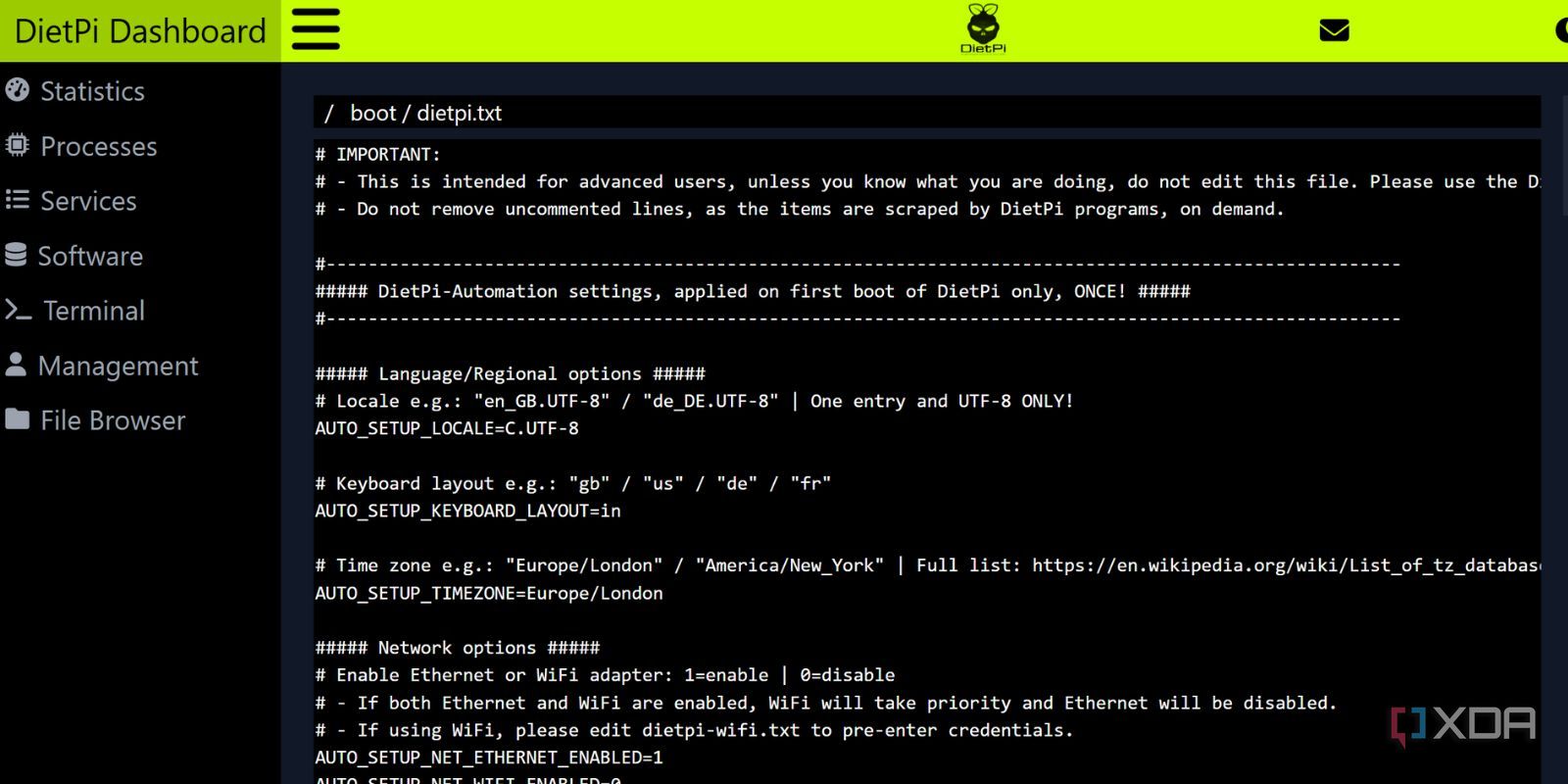 I tried DietPi dashboard and managing a headless Pi has never been easier