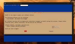 screenshot of dietpi installing filebrowser