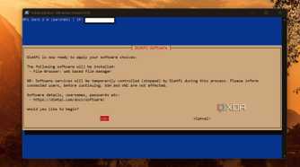 screenshot of dietpi installing filebrowser