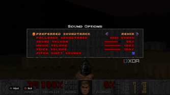 A screenshot from the modern Unity remaster of Doom.