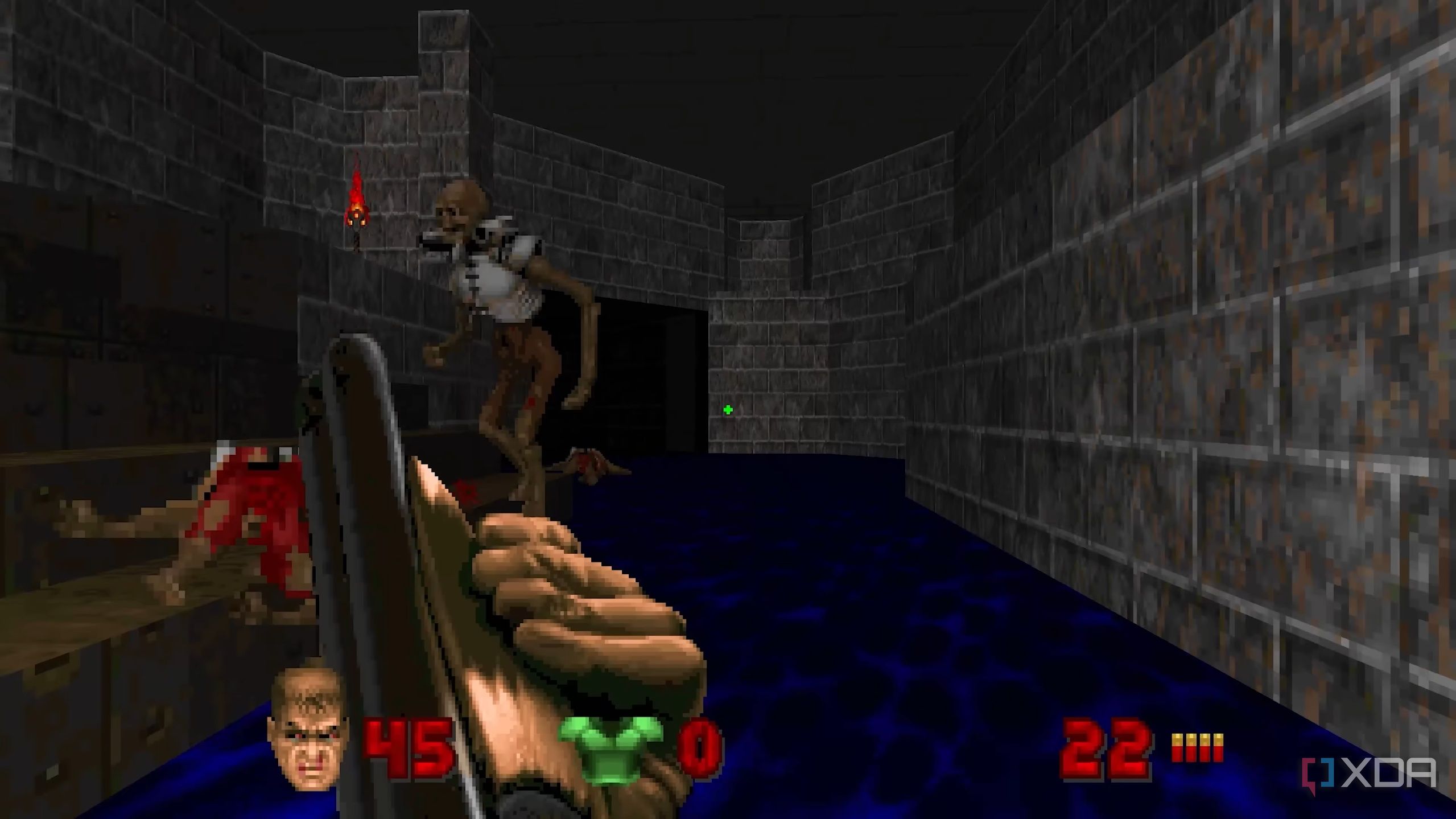 A screenshot from the modern Unity remaster of Doom.