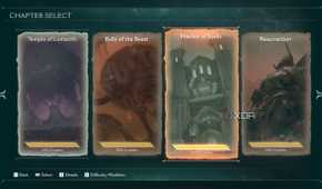 The level select screen in Doom: The Dark Ages.