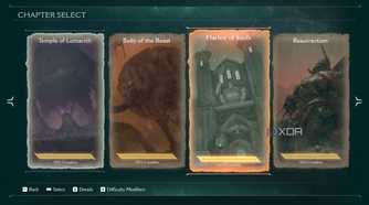 The level select screen in Doom: The Dark Ages.