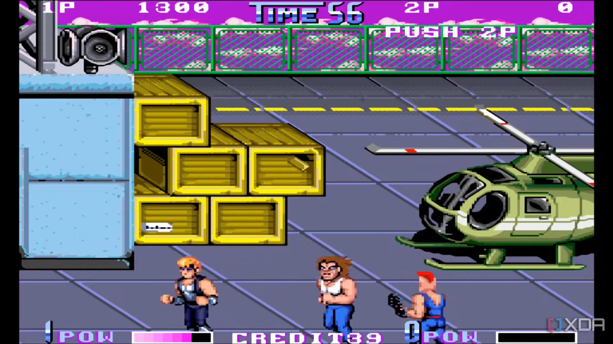 A screenshot from the arcade game Double Dragon II: The Revenge.