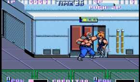 A screenshot from the arcade game Double Dragon II: The Revenge.