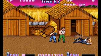 A screenshot from the arcade game Double Dragon II: The Revenge.