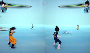 A split screen screenshot from Dragon Ball: Sparking! Zero.