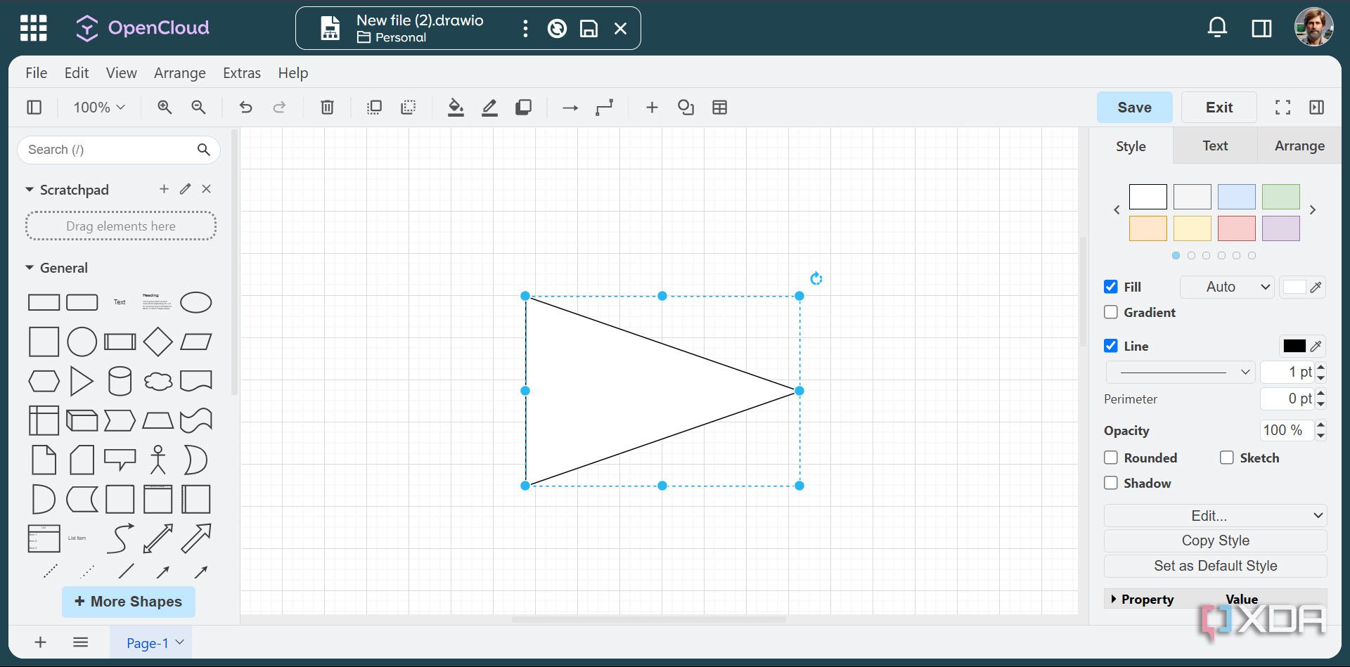 Draw IO app OpenCloud