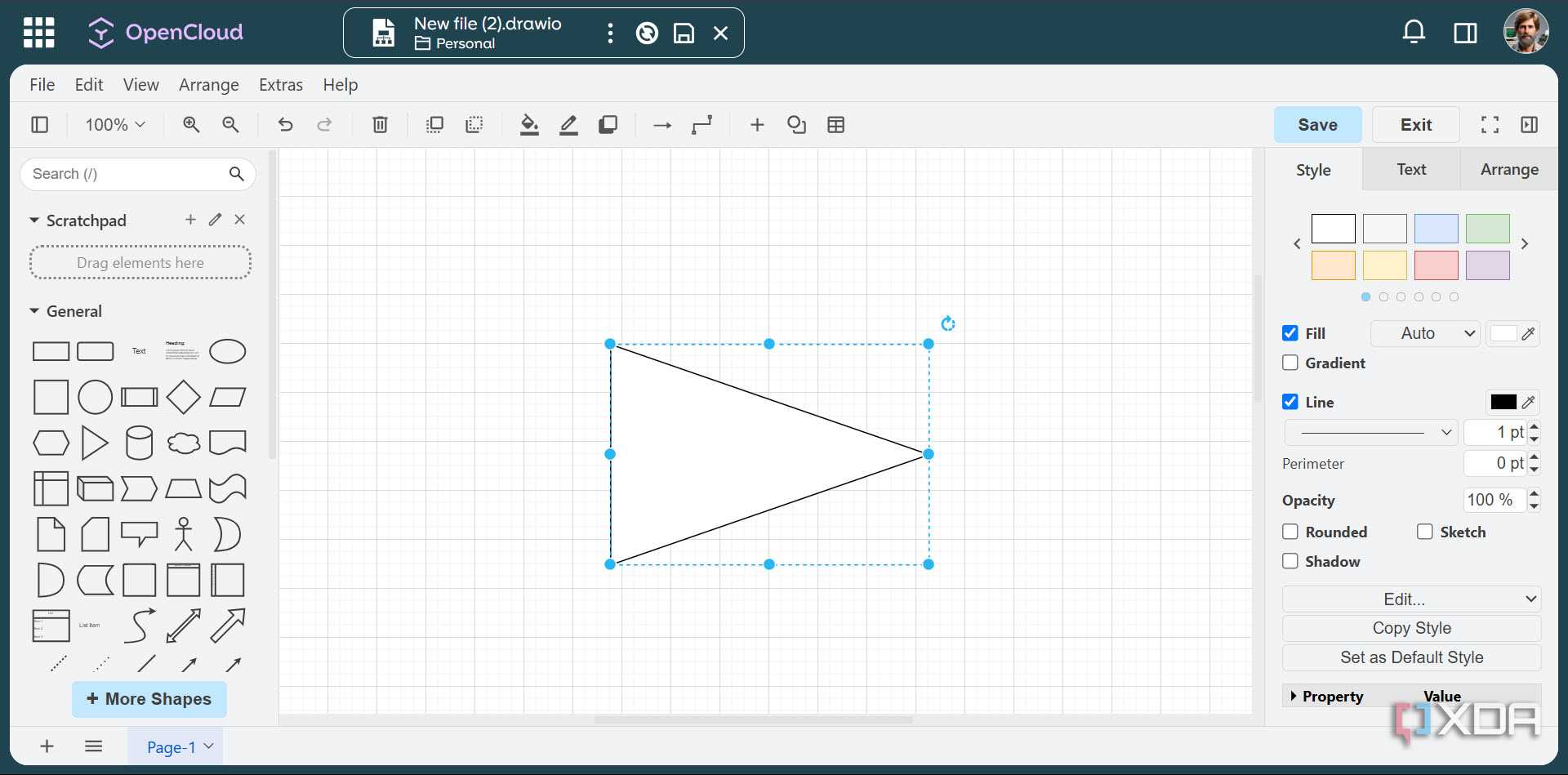 Draw IO app OpenCloud