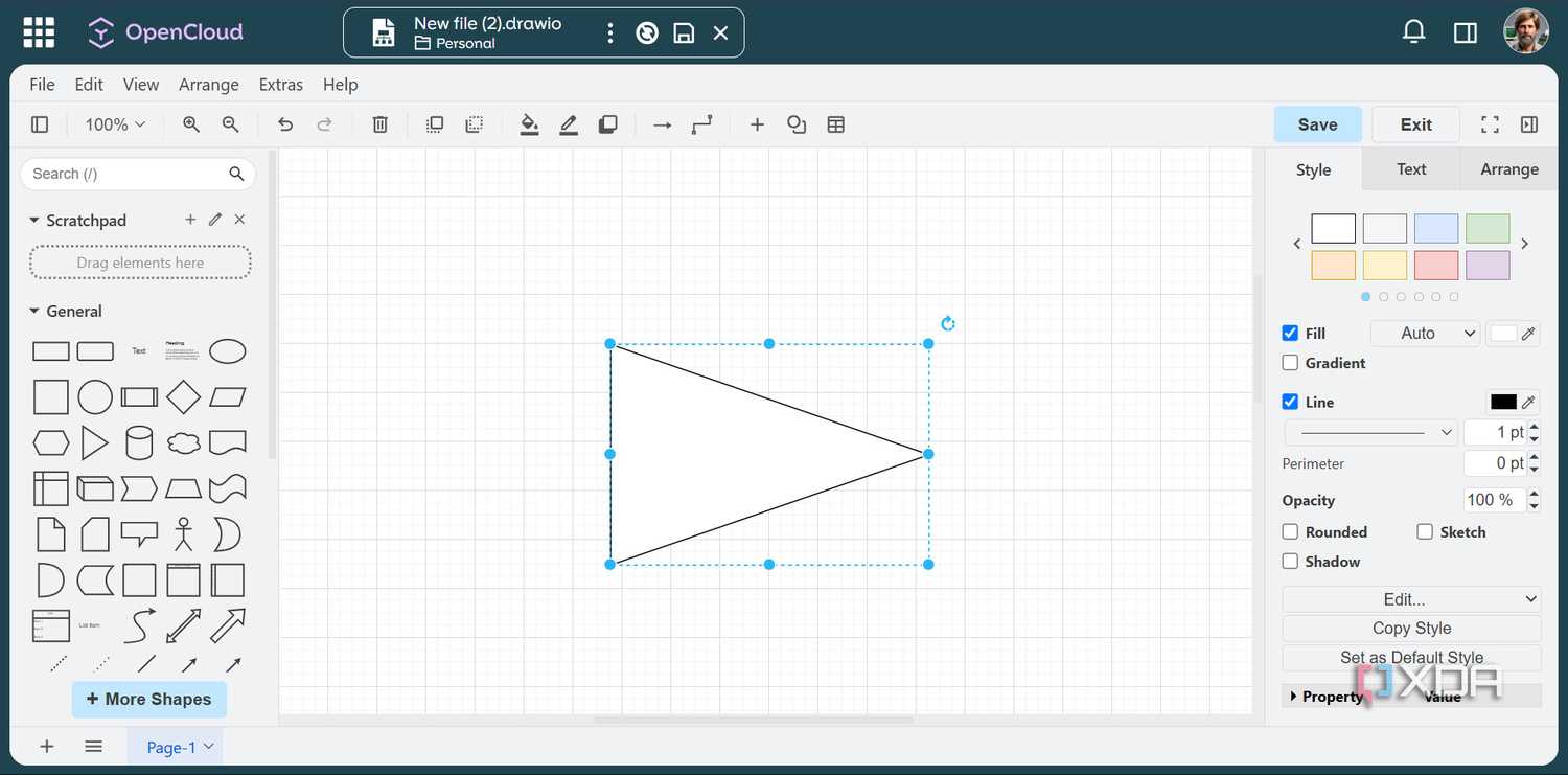 Draw IO app OpenCloud