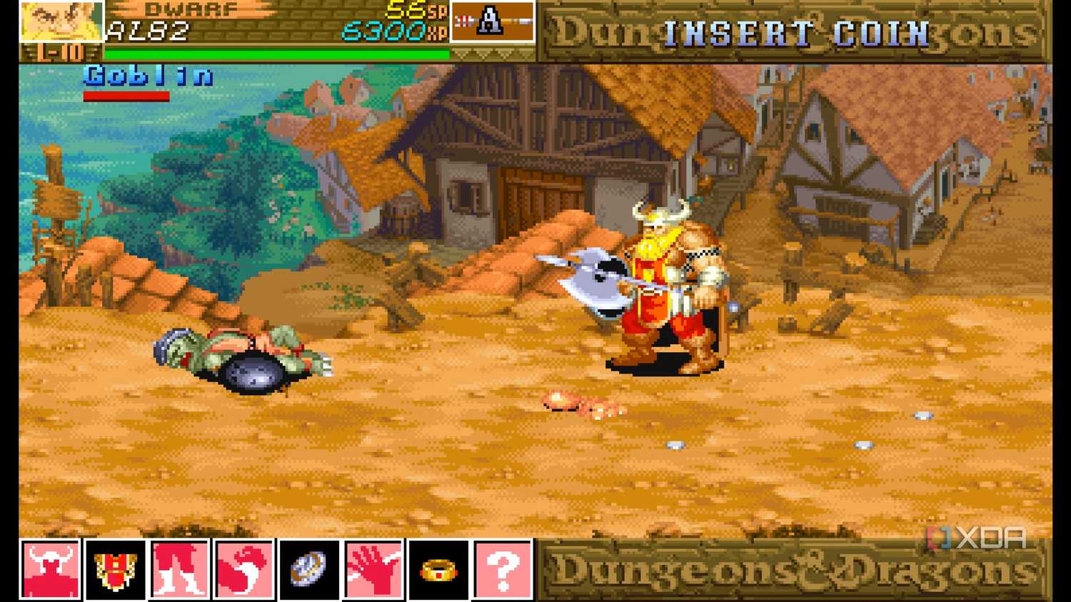 A screenshot from the arcade game Dungeons & Dragons: Shadow over Mystara.