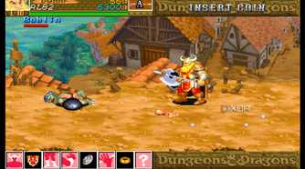 A screenshot from the arcade game Dungeons & Dragons: Shadow over Mystara.