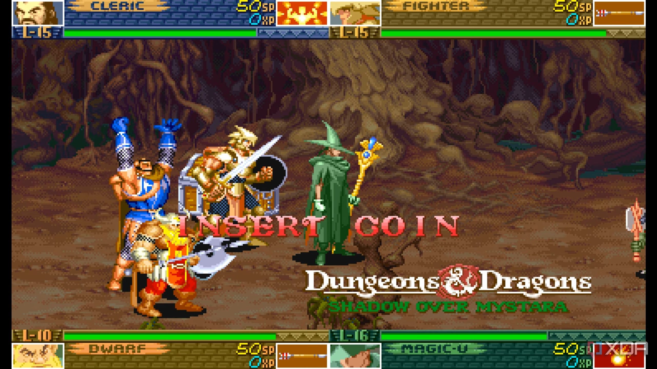 A screenshot from the arcade game Dungeons & Dragons: Shadow over Mystara.