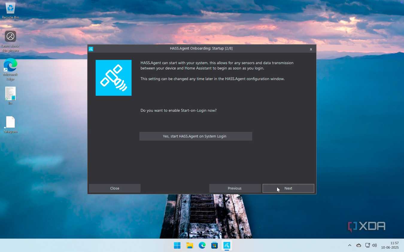 Enable Start-at-Login for HASS.Agent on Windows
