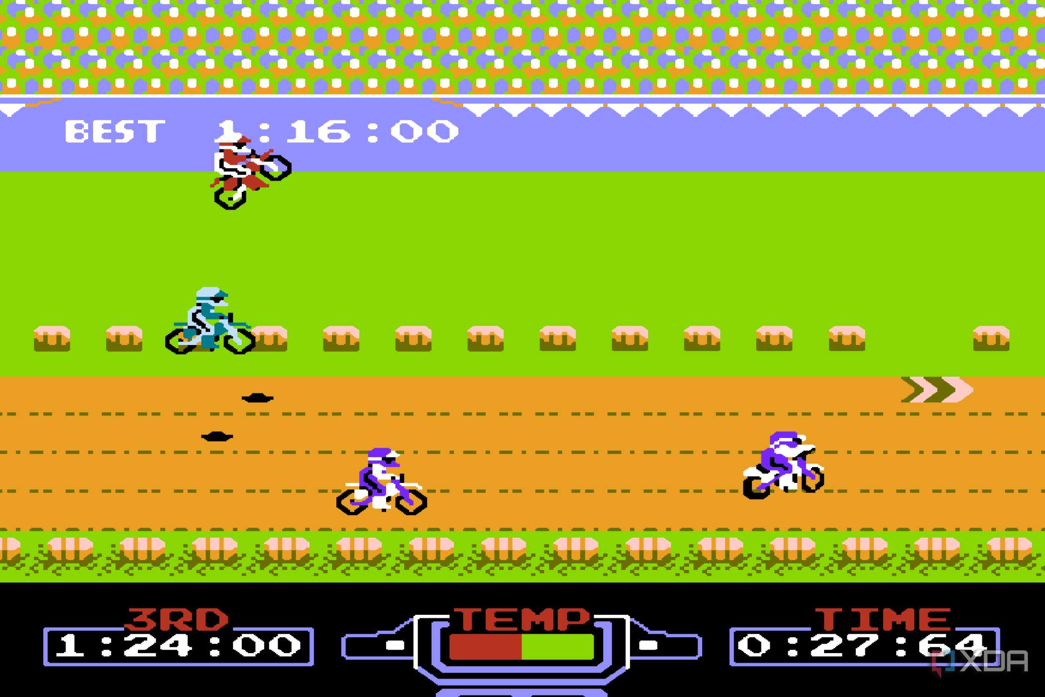 Excite Bike on the Nintendo Entertainment System.