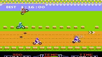 Excite Bike on the Nintendo Entertainment System.