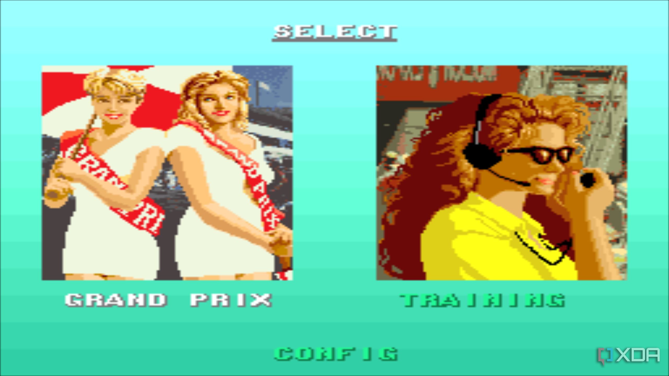 Screenshot from the SNES GAME F1 ROC: Race of Champions.