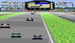 Screenshot from the SNES GAME F1 ROC: Race of Champions.