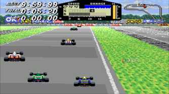 Screenshot from the SNES GAME F1 ROC: Race of Champions.